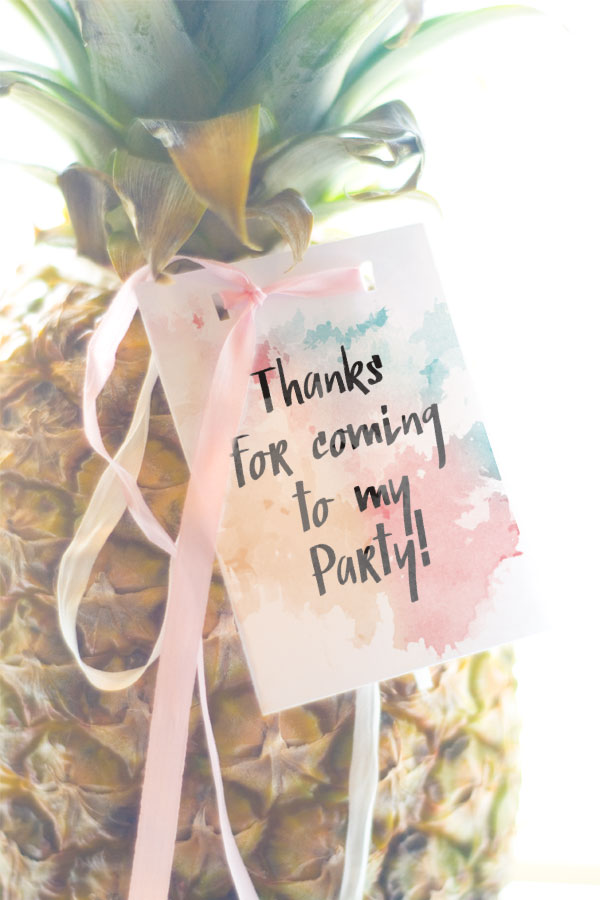 Summer party favor free printable tag