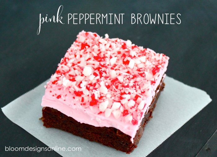 pink peppermint brownies