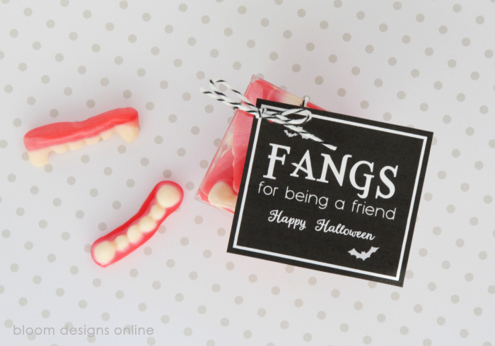 Fangs for Being A Friend- Halloween Treat