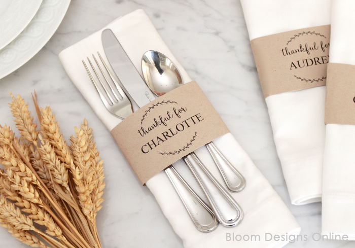 Editable Thanksgiving Place Cards