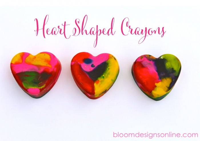 heart crayons