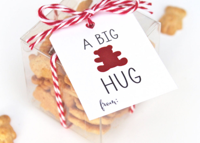 Bear Hugs Printable Valentine card and DIY