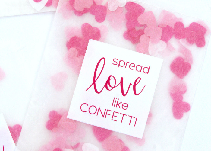 Spread Love Like Confetti Valentines and free printable