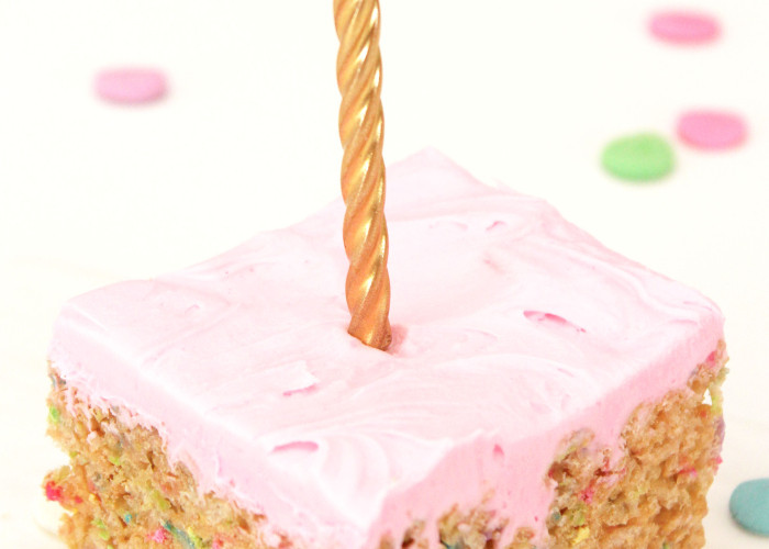 Birthday Cake Krispies Treat by Bloom Designs Online