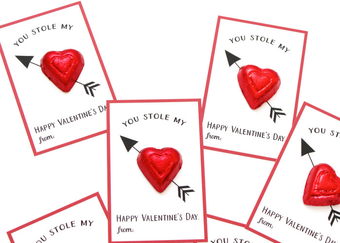 You Stole My Heart Printable Valentines by Bloom Designs